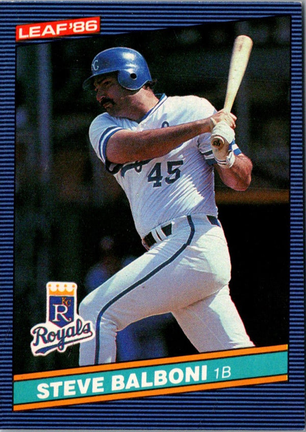 1986 Leaf Steve Balboni #98
