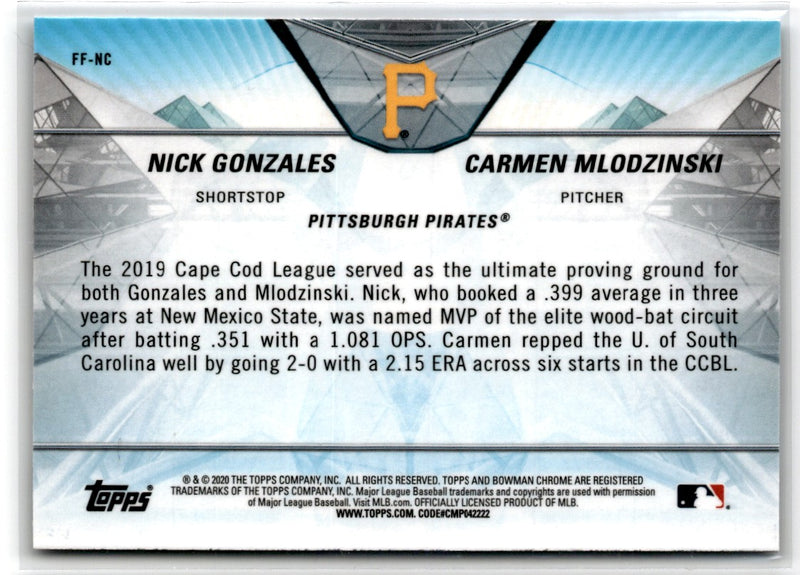 2020 Bowman Draft Franchise Futures Carmen Mlodzinski/Nick Gonzales