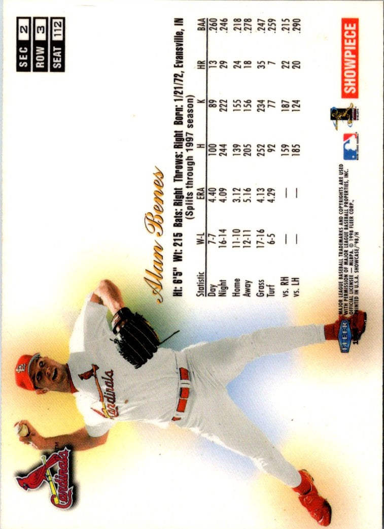 1998 Flair Showcase Row 3 Alan Benes