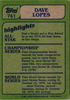 1982 Topps Dave Lopes #85