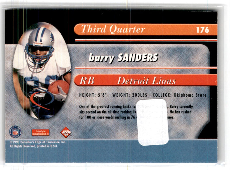 1999 Collector's Edge Odyssey Barry Sanders