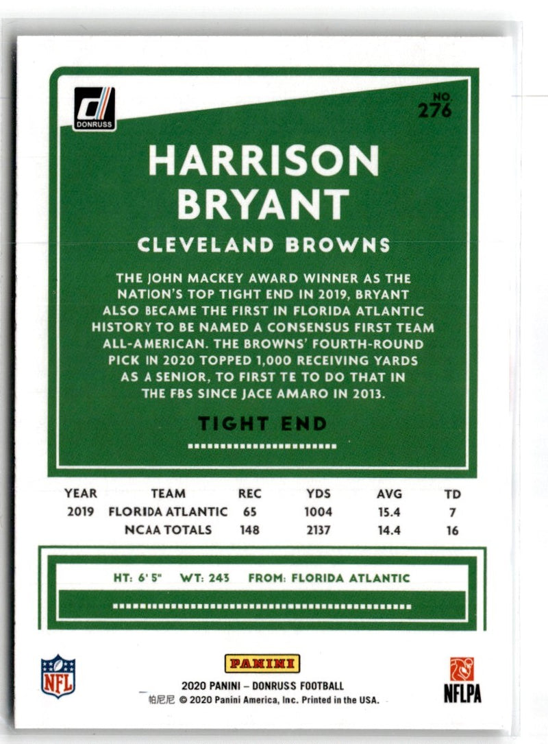 2020 Donruss Press Proofs Red Harrison Bryant