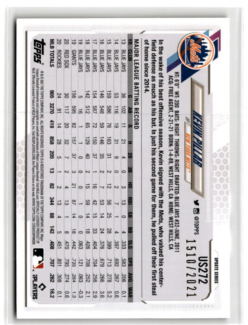 2021 Topps Update Gold Kevin Pillar