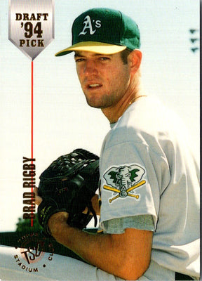 1994 Stadium Club Draft Picks Brad Rigby #28