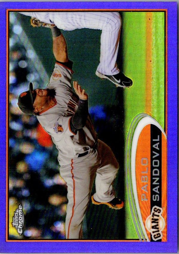 2012 Topps Chrome Purple Refractors Pablo Sandoval #139