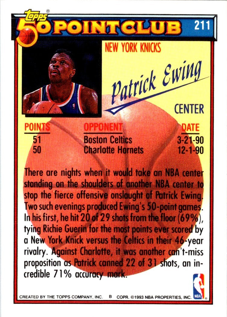 1992 Topps Gold Patrick Ewing