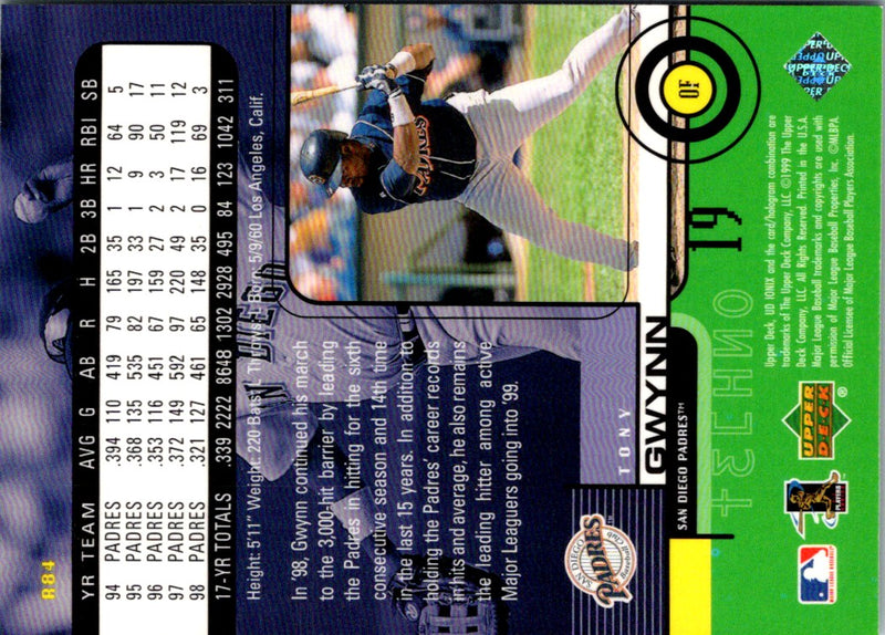 1999 UD Ionix Tony Gwynn