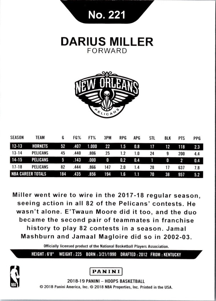 2018 Hoops Darius Miller