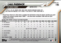 2020 Topps Opening Day Chris Paddack #196