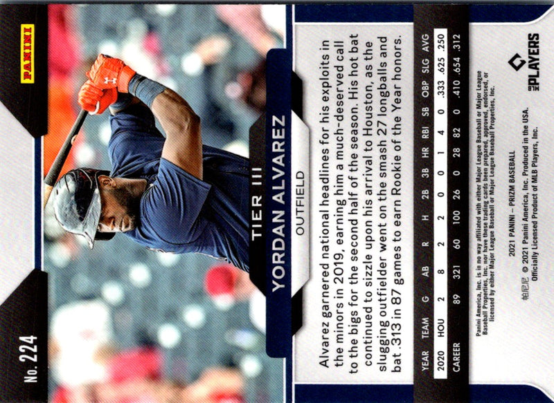 2021 Panini Prizm Yordan Alvarez