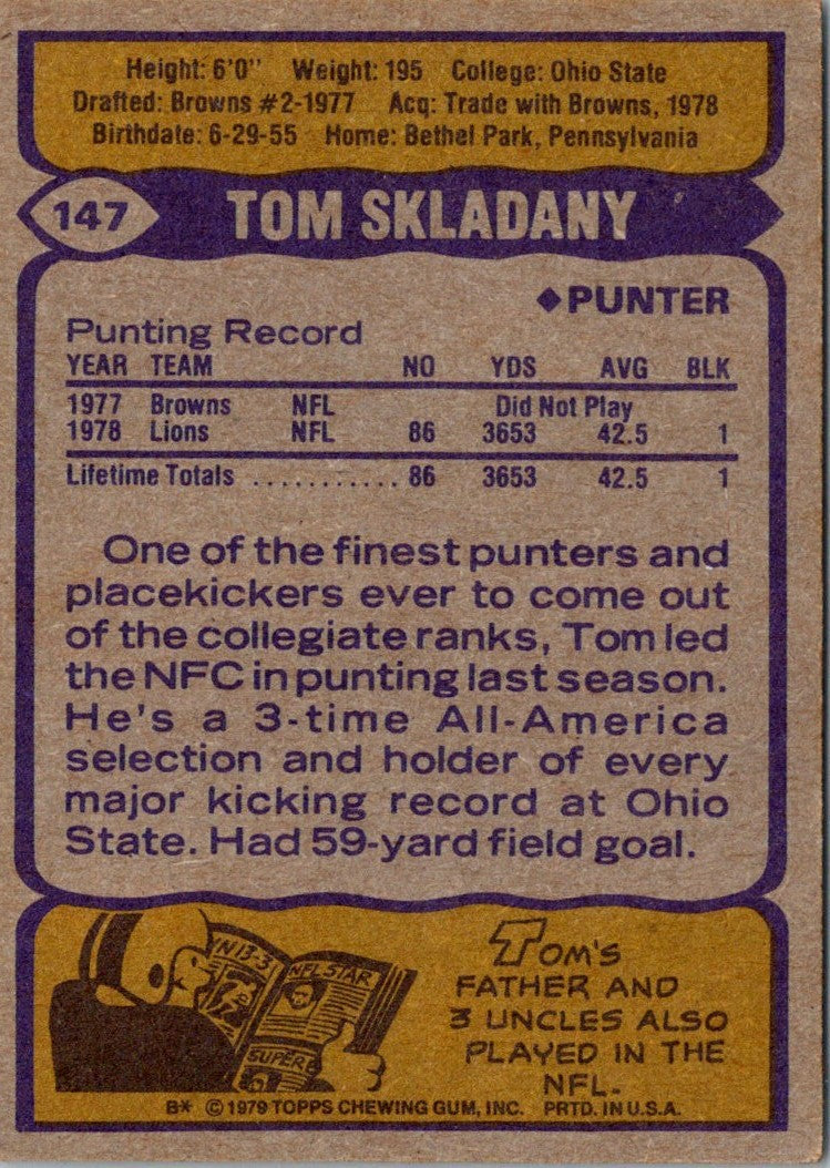 1979 Topps Tom Skladany