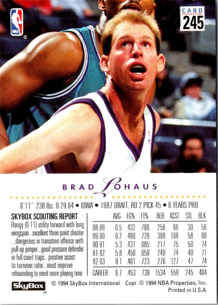 1993 SkyBox Brad Lohaus