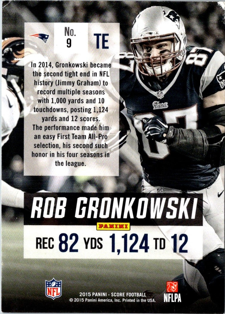 2015 Score All-Pro Glossy Rob Gronkowski