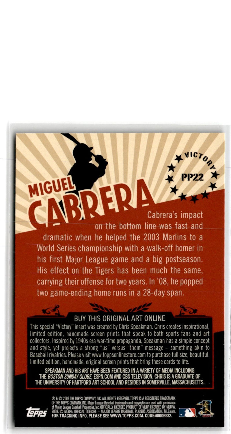 2009 Topps Updates & Highlights Propaganda Miguel Cabrera