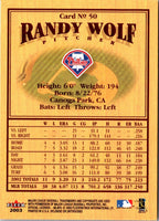 2003 Fleer Splendid Splinters Randy Wolf #50