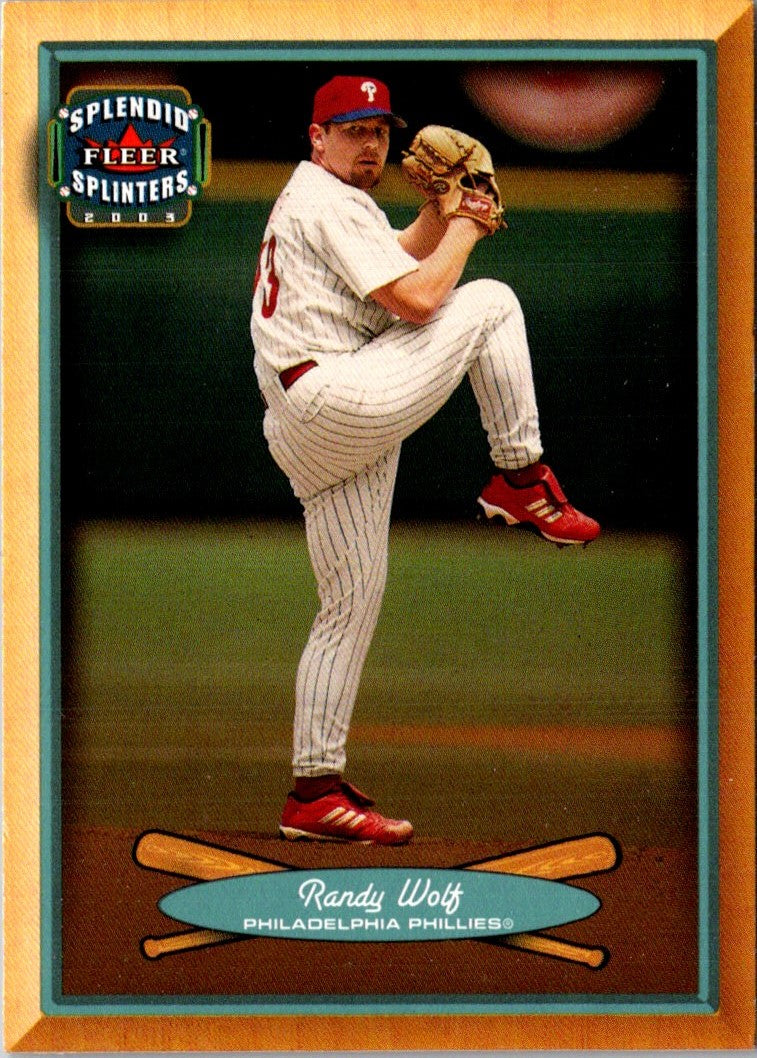 2003 Fleer Splendid Splinters Randy Wolf