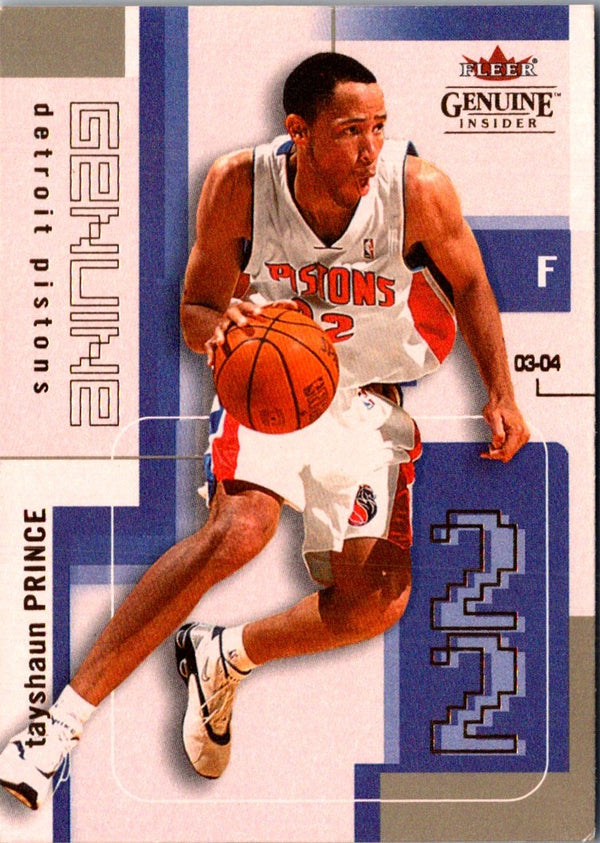 2003 Fleer Genuine Insider Tayshaun Prince #83