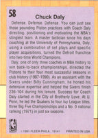 1991 Fleer Chuck Daly #58