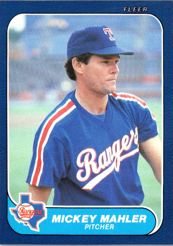 1986 Fleer Update Mickey Mahler #U-70