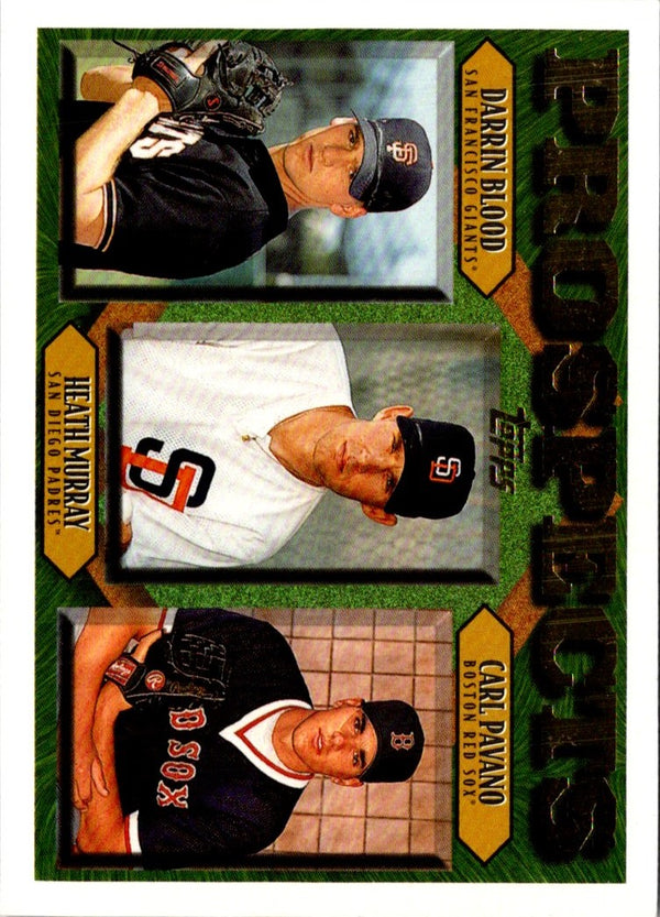 1997 Topps Darrin Blood/Heath Murray/Carl Pavano #493