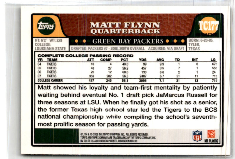 2008 Topps Matt Flynn