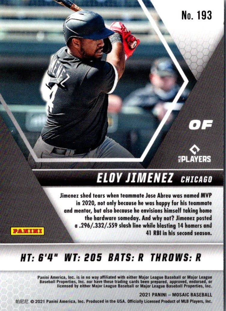 2021 Panini Mosaic Eloy Jimenez