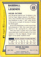 1990 Pacific Legends Herb Score #49