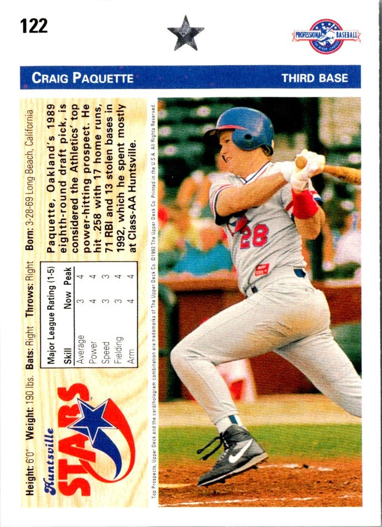 1992 Upper Deck Minors Craig Paquette