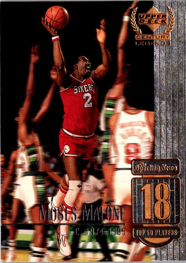 1999 Upper Deck Century Legends Moses Malone #18