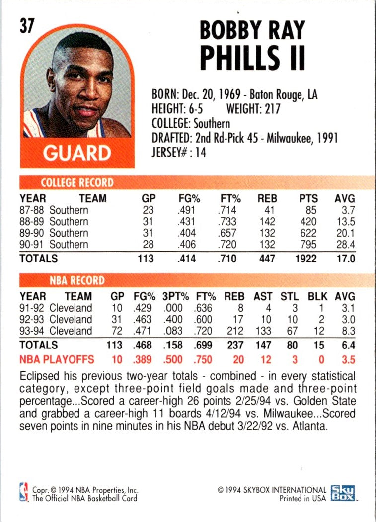 1994 Hoops Bobby Phills