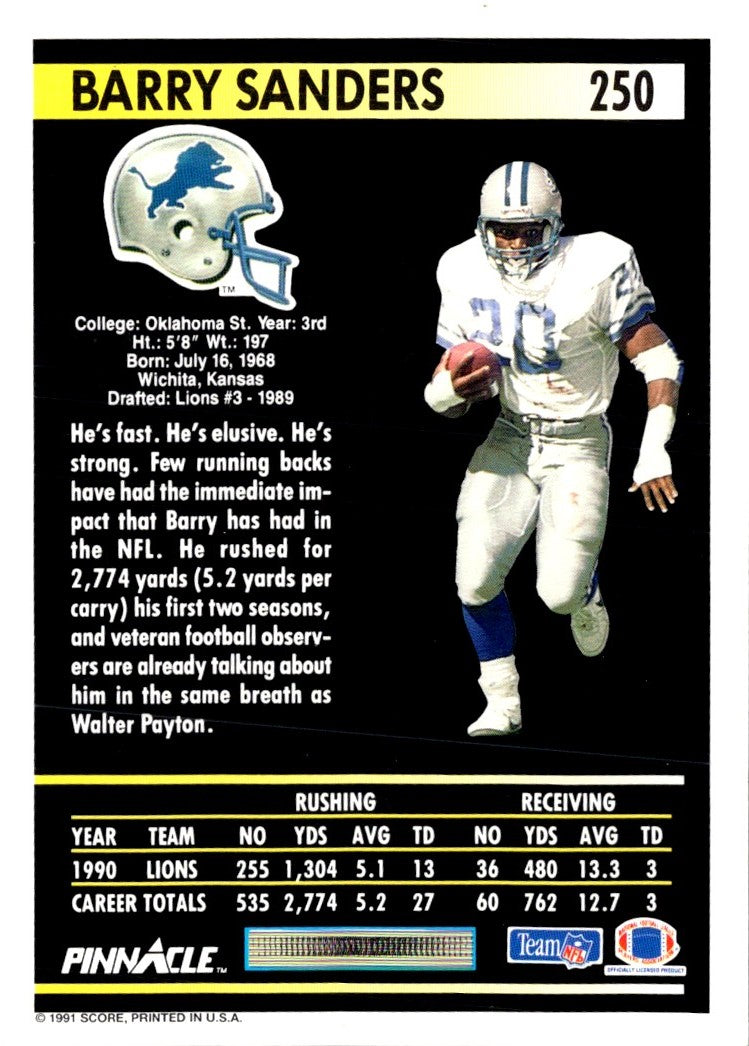 1991 Pinnacle Barry Sanders