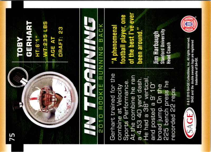 2010 SAGE HIT Toby Gerhart