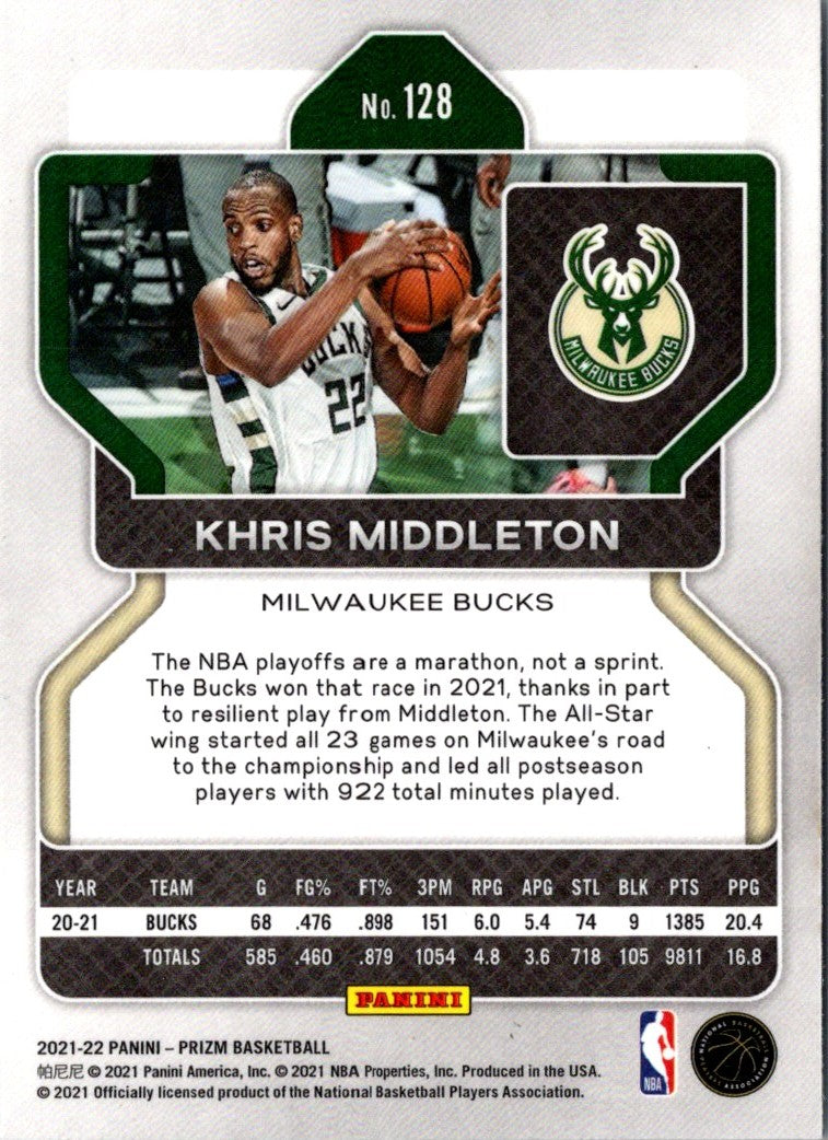 2021 Panini Prizm Blue Khris Middleton