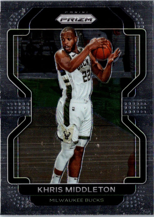 2021 Panini Prizm Blue Khris Middleton #128