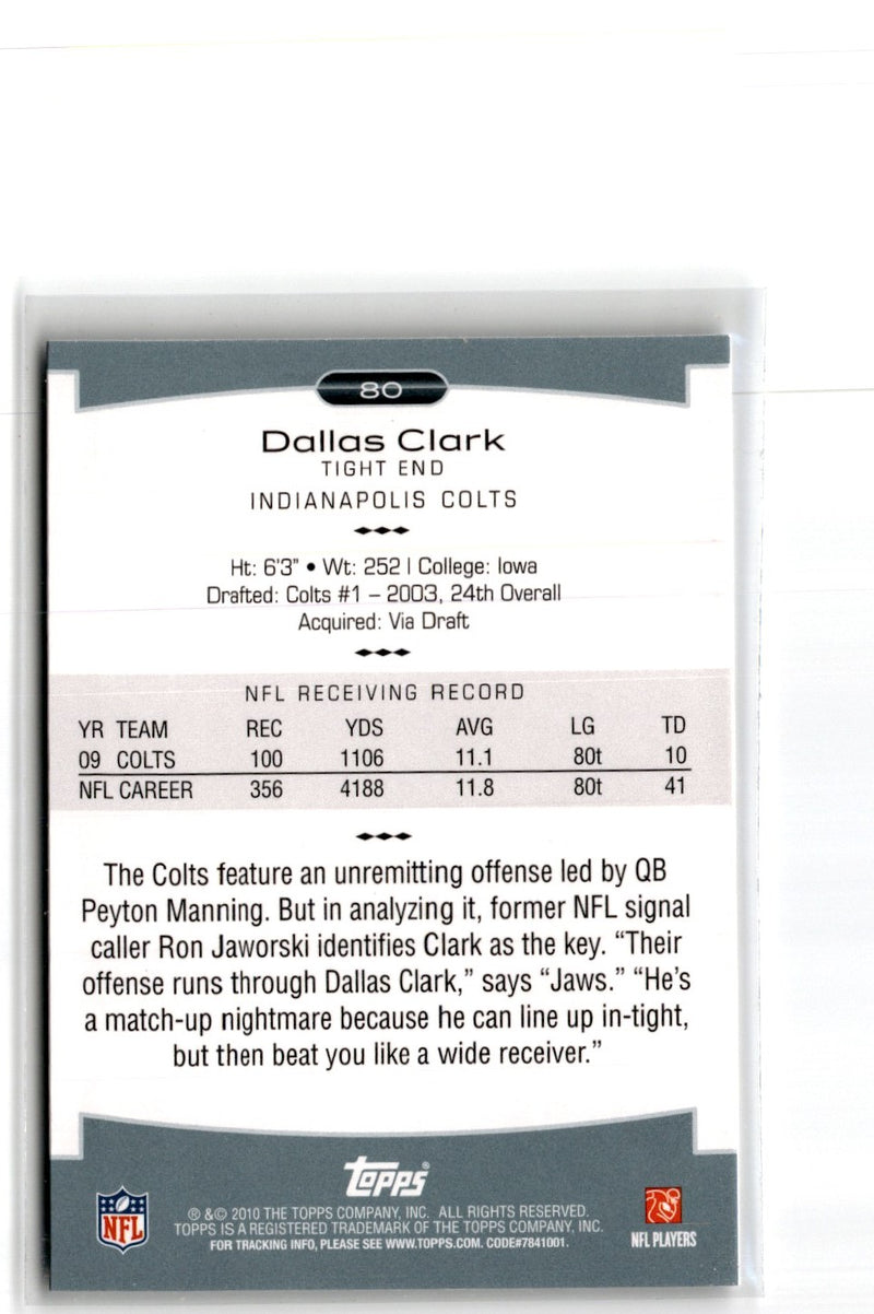 2010 Topps Platinum Dallas Clark