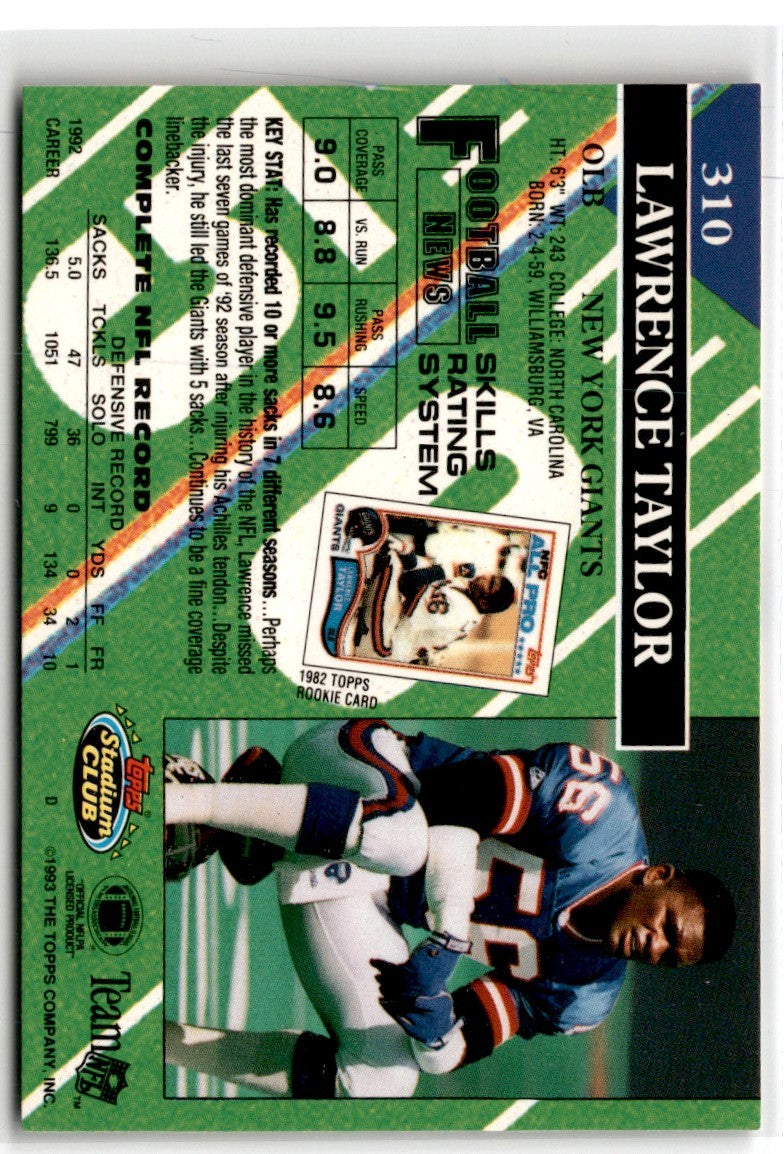 1993 Stadium Club Lawrence Taylor