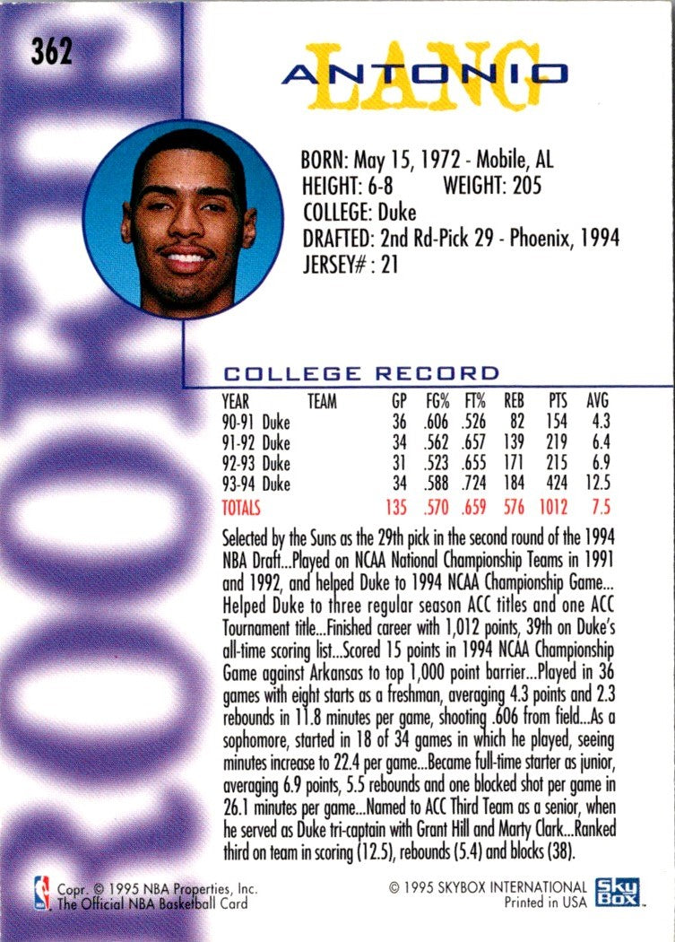 1994 Hoops Antonio Lang