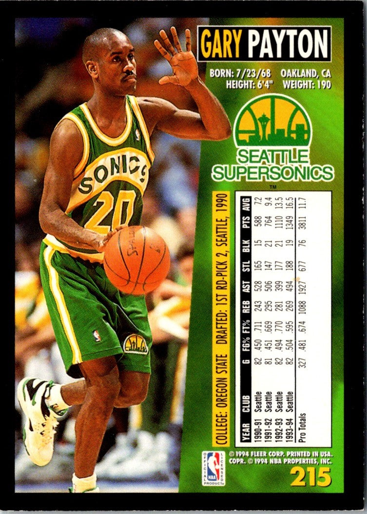 1994 Fleer Gary Payton