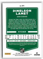 2021 Donruss Holo Orange Dinelson Lamet #211