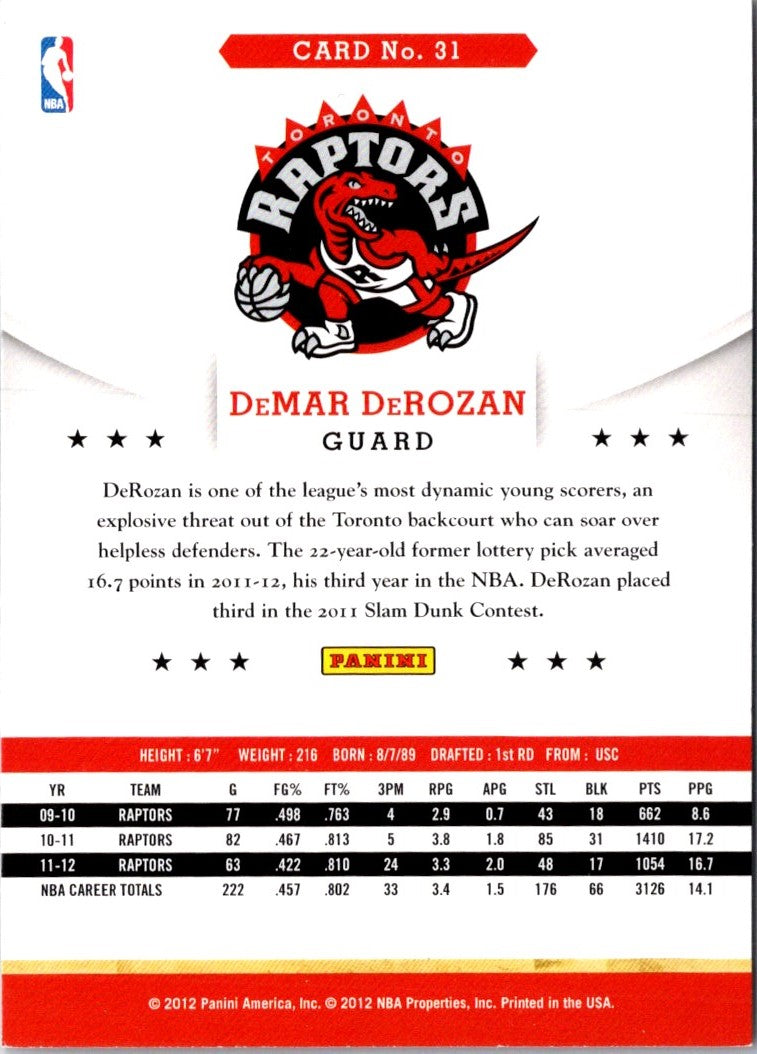 2011 Panini DeMar DeRozan