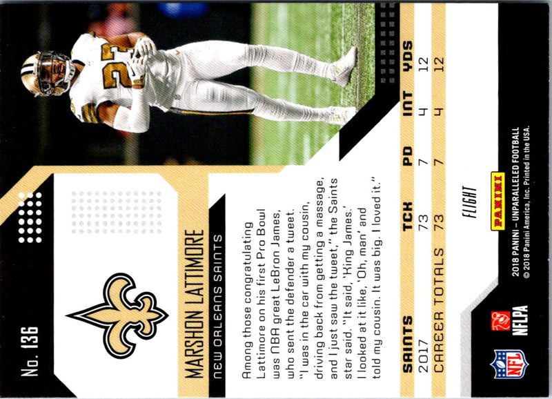 2018 Panini Marshon Lattimore