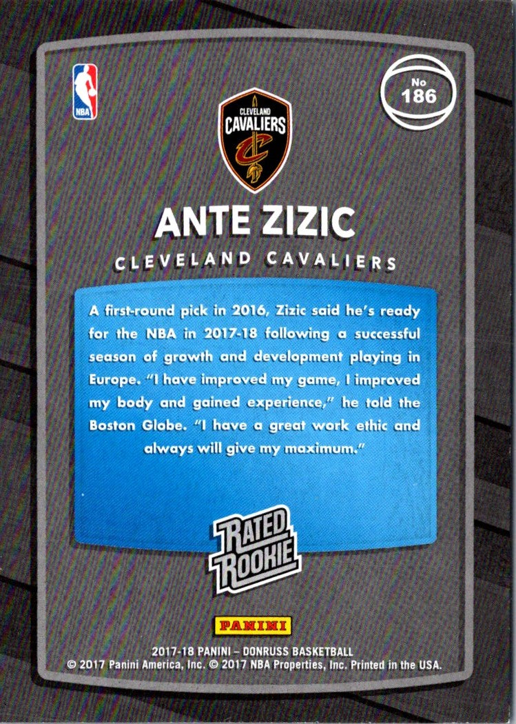 2017 Donruss Optic Blue Velocity Ante Zizic