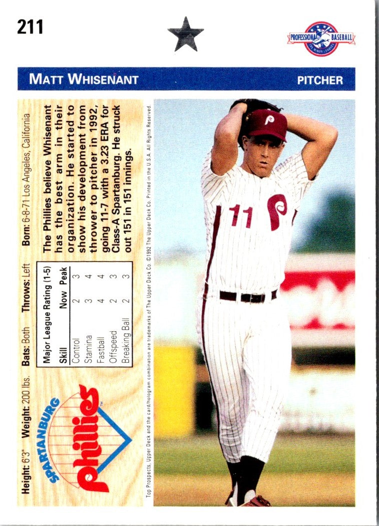 1992 Upper Deck Minors Matt Whisenant