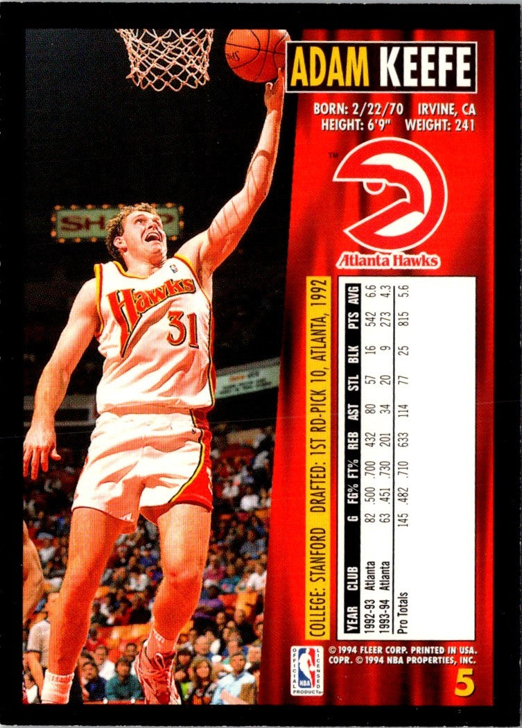 1994 Fleer Adam Keefe