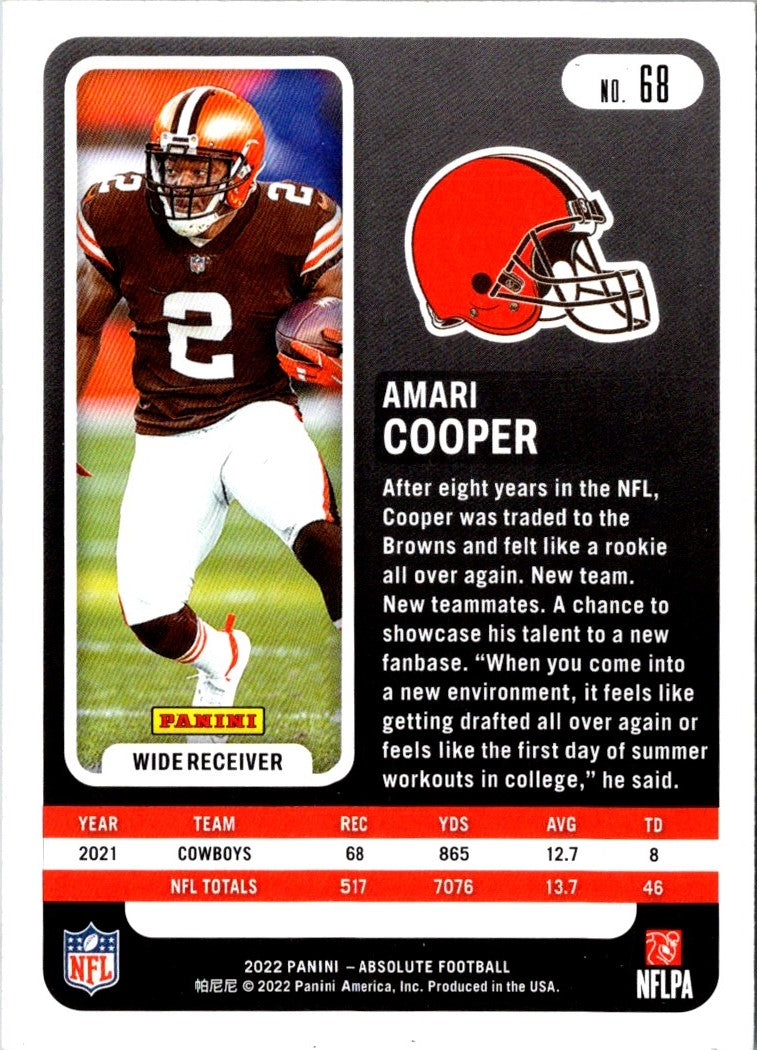 2022 Panini Absolute Red Amari Cooper