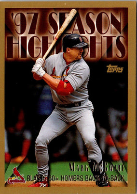 1998 Topps Minted in Cooperstown Mark McGwire #478