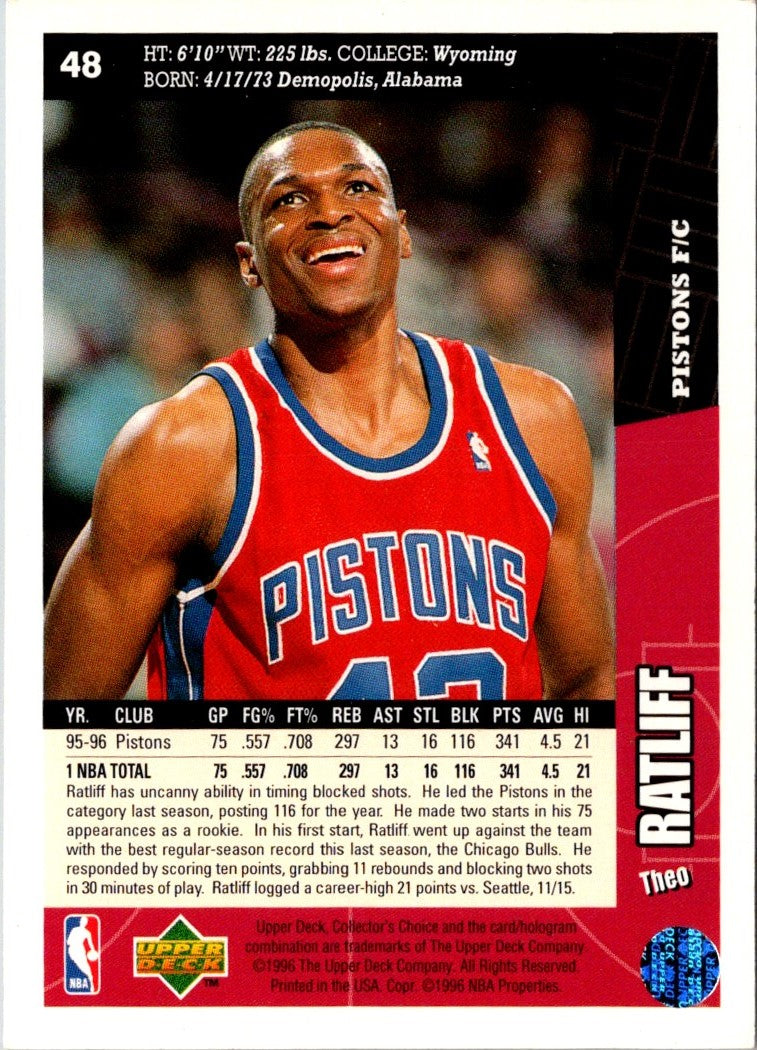1996 Collector's Choice Theo Ratliff