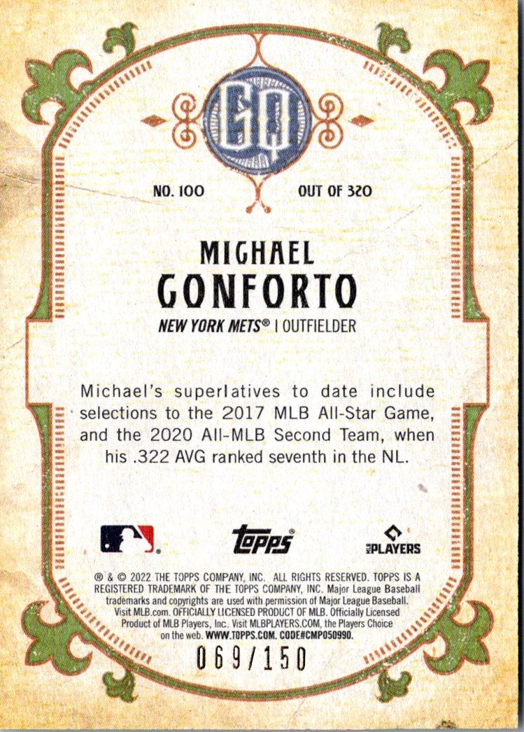 2022 Topps Gypsy Queen Blue Michael Conforto