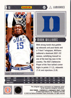 2022 Panini Chronicles Draft Picks Luminance Mark Williams #10