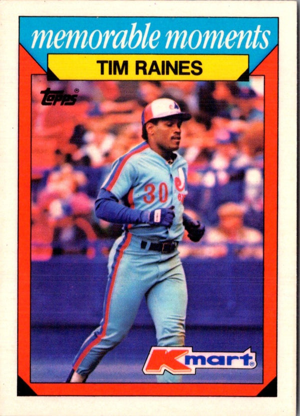 1988 Topps Kmart Memorable Moments Tim Raines #19